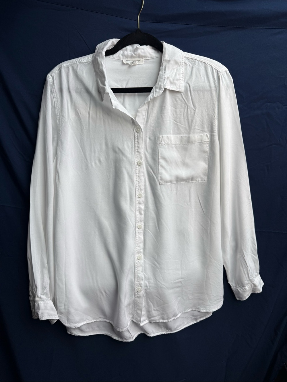 beachlunchlounge White Button-Down Relaxed Shirt